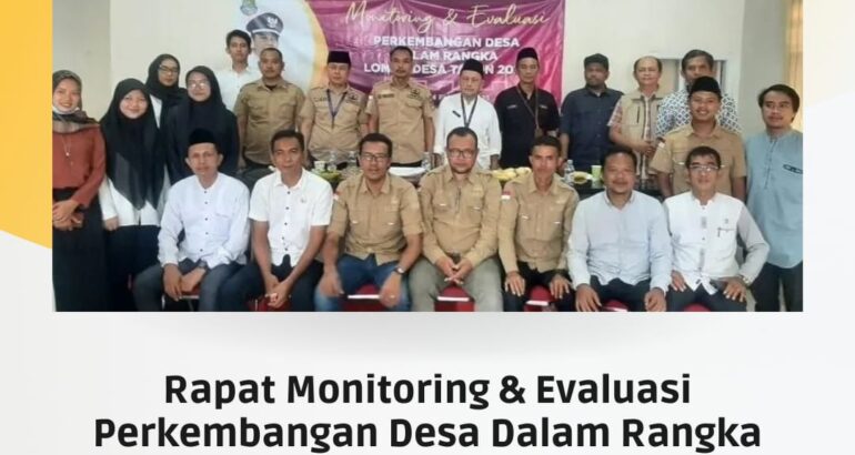 Rapat Monitoring dan Evaluasi Perkembangan Desa Se-Kecamatan Legok Kabupaten Tangerang Rapat Monitoring dan Evaluasi Perkembangan Desa Se-Kecamatan Legok Kabupaten Tangerang