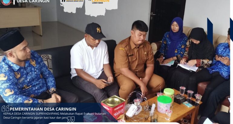 Rapat Evaluasi Bulanan Desa Caringin Kecamatan Legok, Tangerang